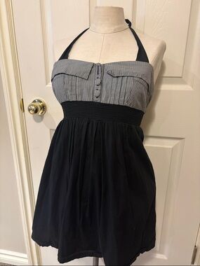 Forever 21 Strapless Two-Tone Sundress - Black and White